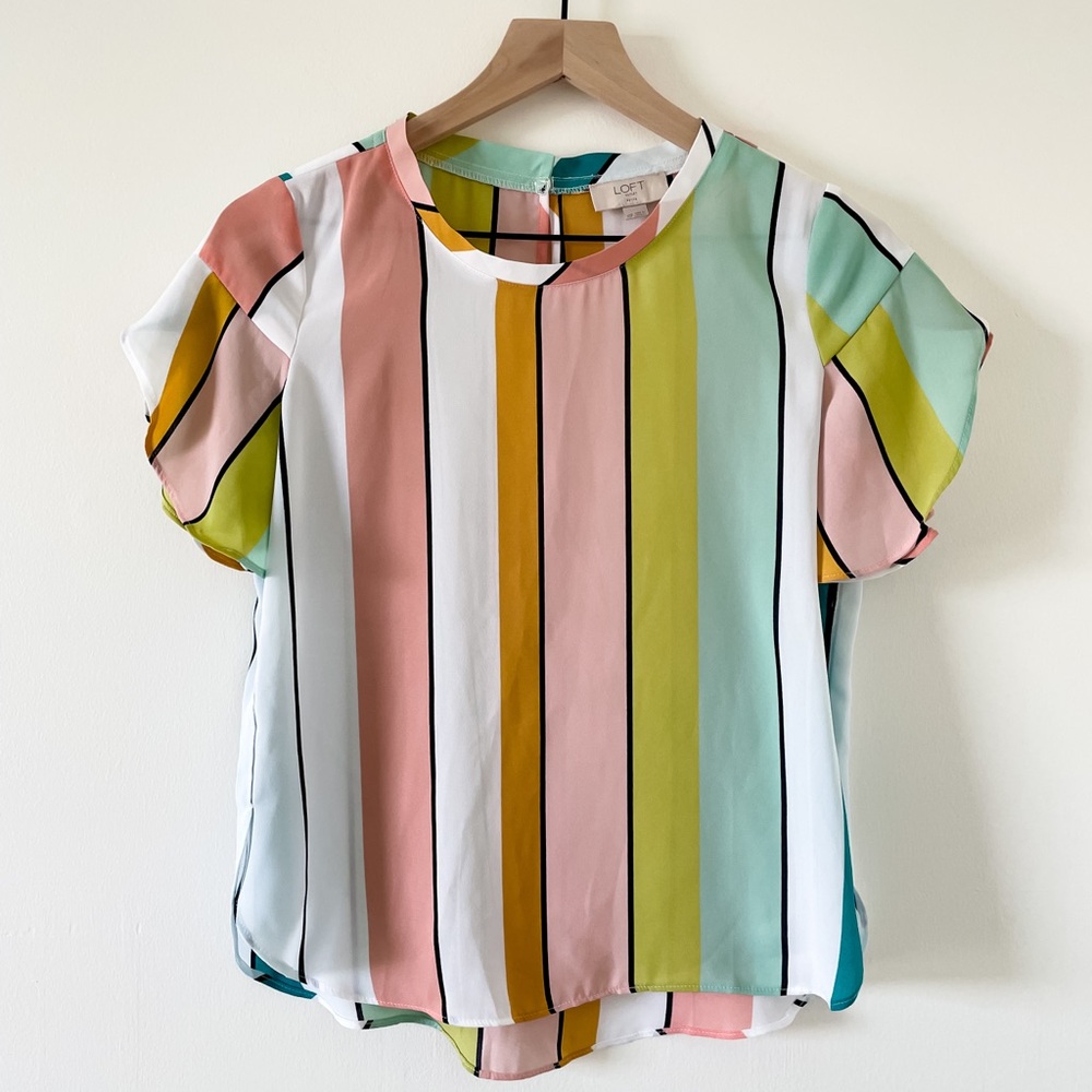 Bright Striped Loft Blouse